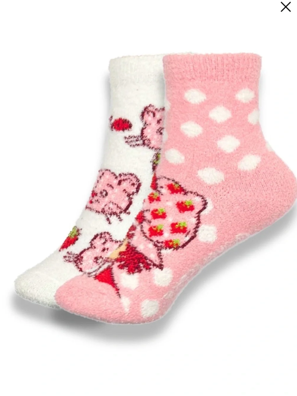 Strawberry Shortcake Girls 2 PK Socks Size S/M NWT